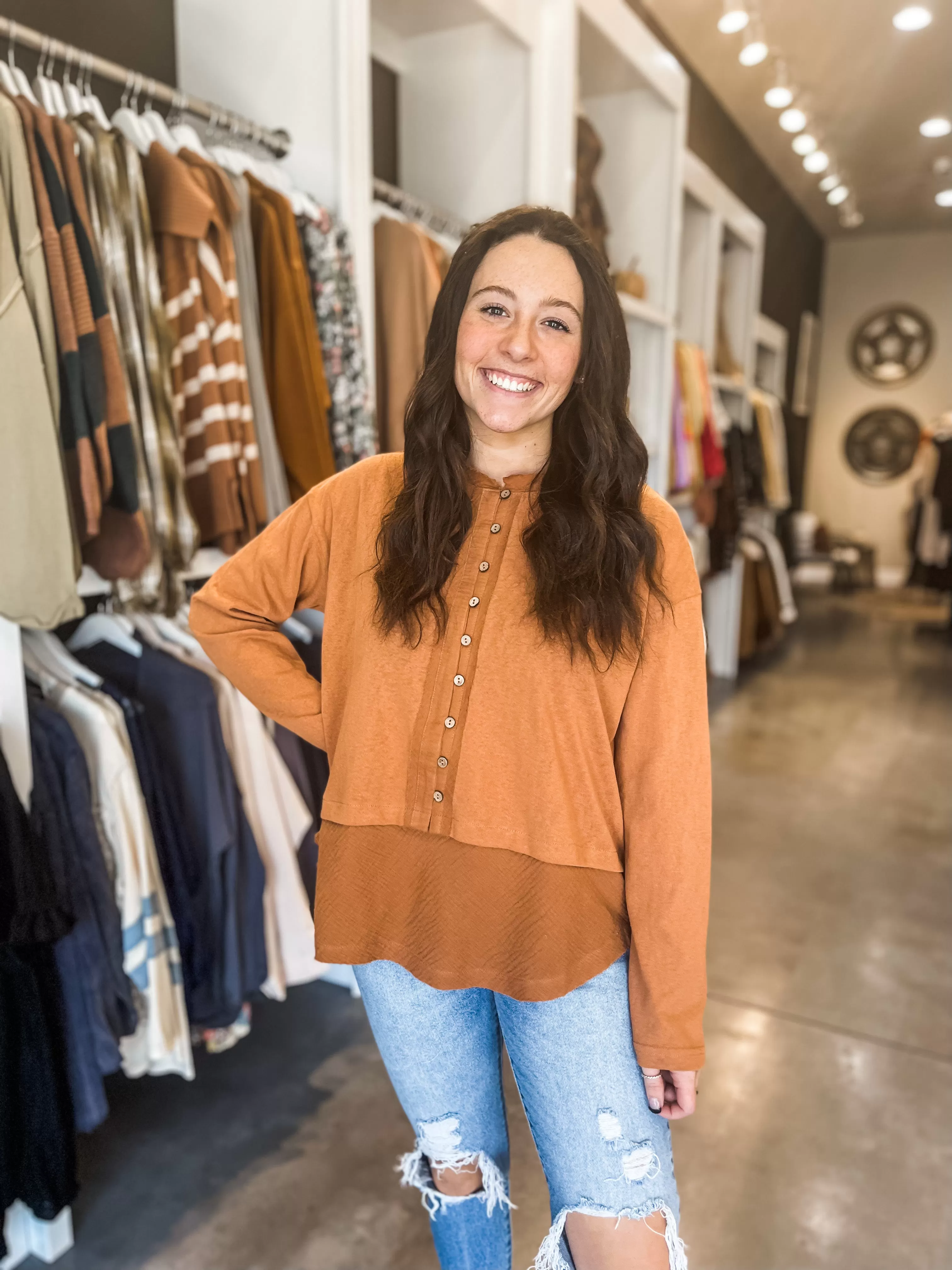 Cute As A Button Top