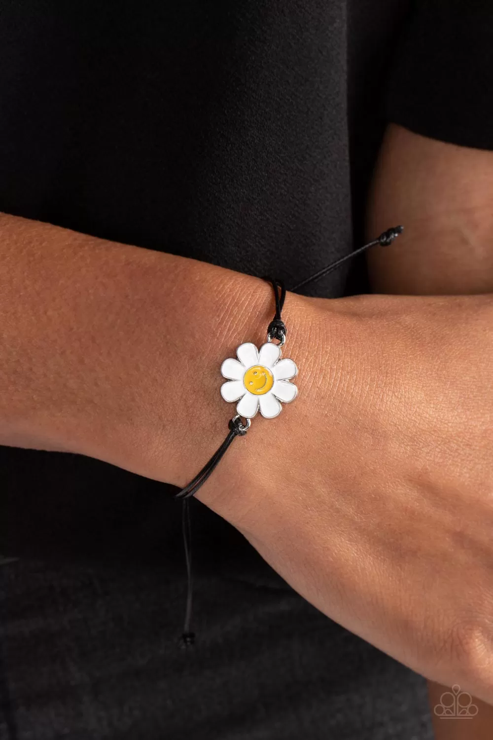 DAISY Little Thing Black & White Bracelet - Paparazzi Accessories