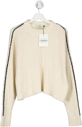 DISSH Cream Dakota Boucle Crop Jumper UK 10