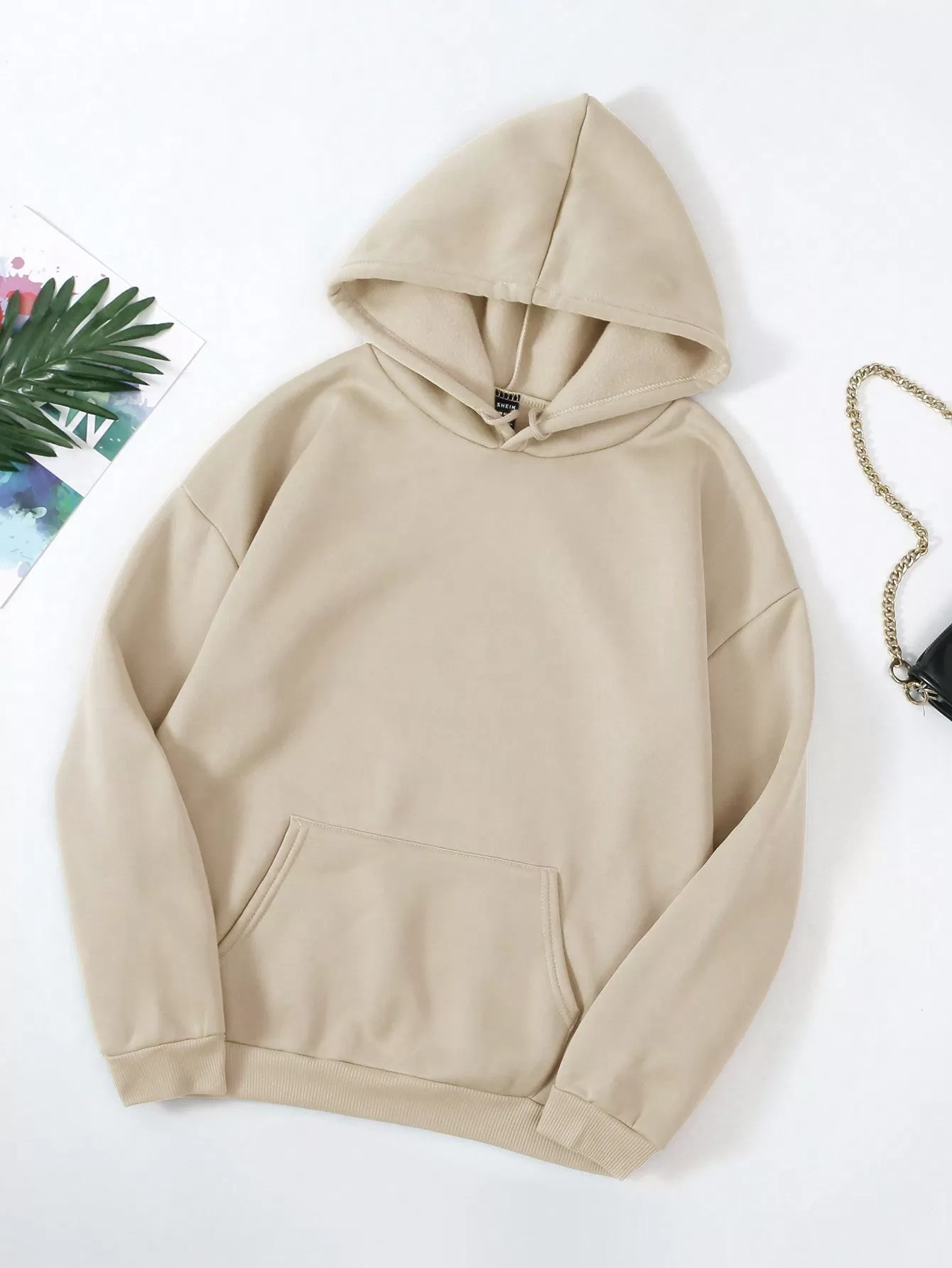 Drawstring Front Pocket Hoodie