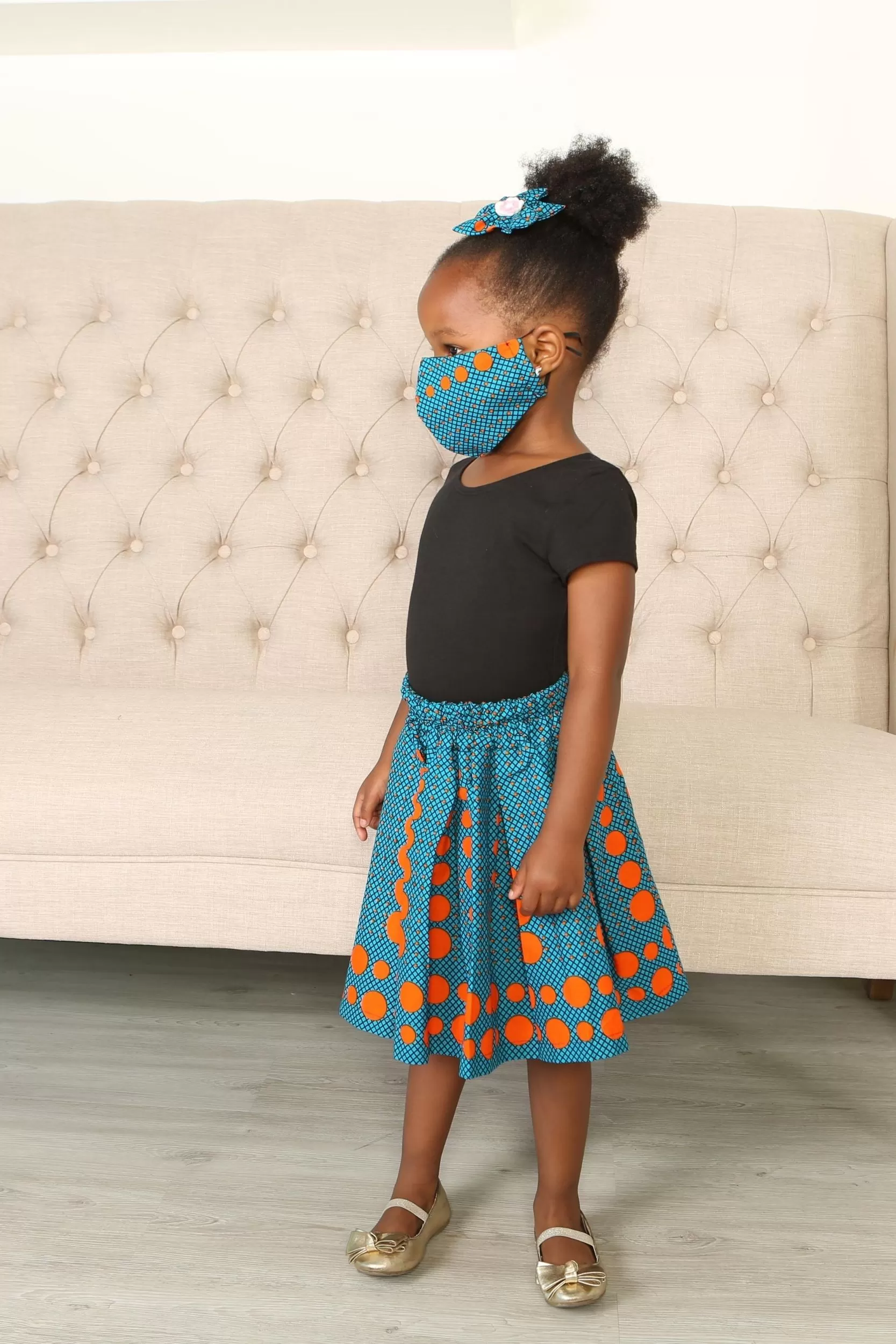 ELORA AFRICAN PRINT GIRLS' SKIRT