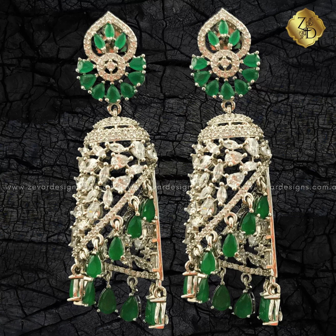 Emerald Green AD Jhumki