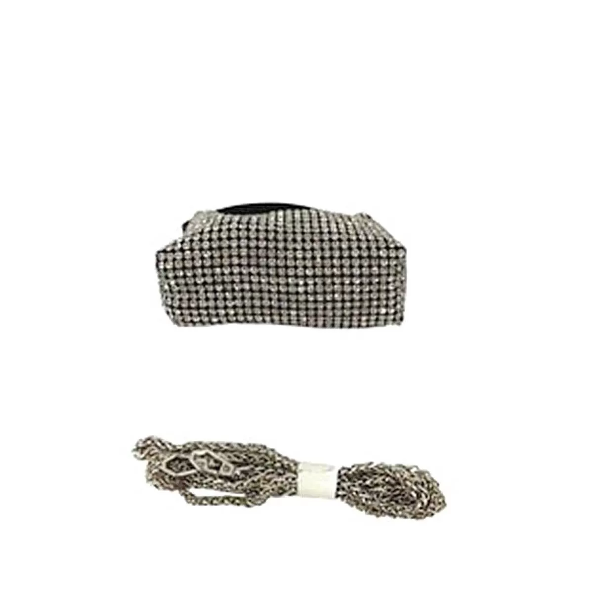 Fashion Chic Rhinestone Handle Clutch Bag