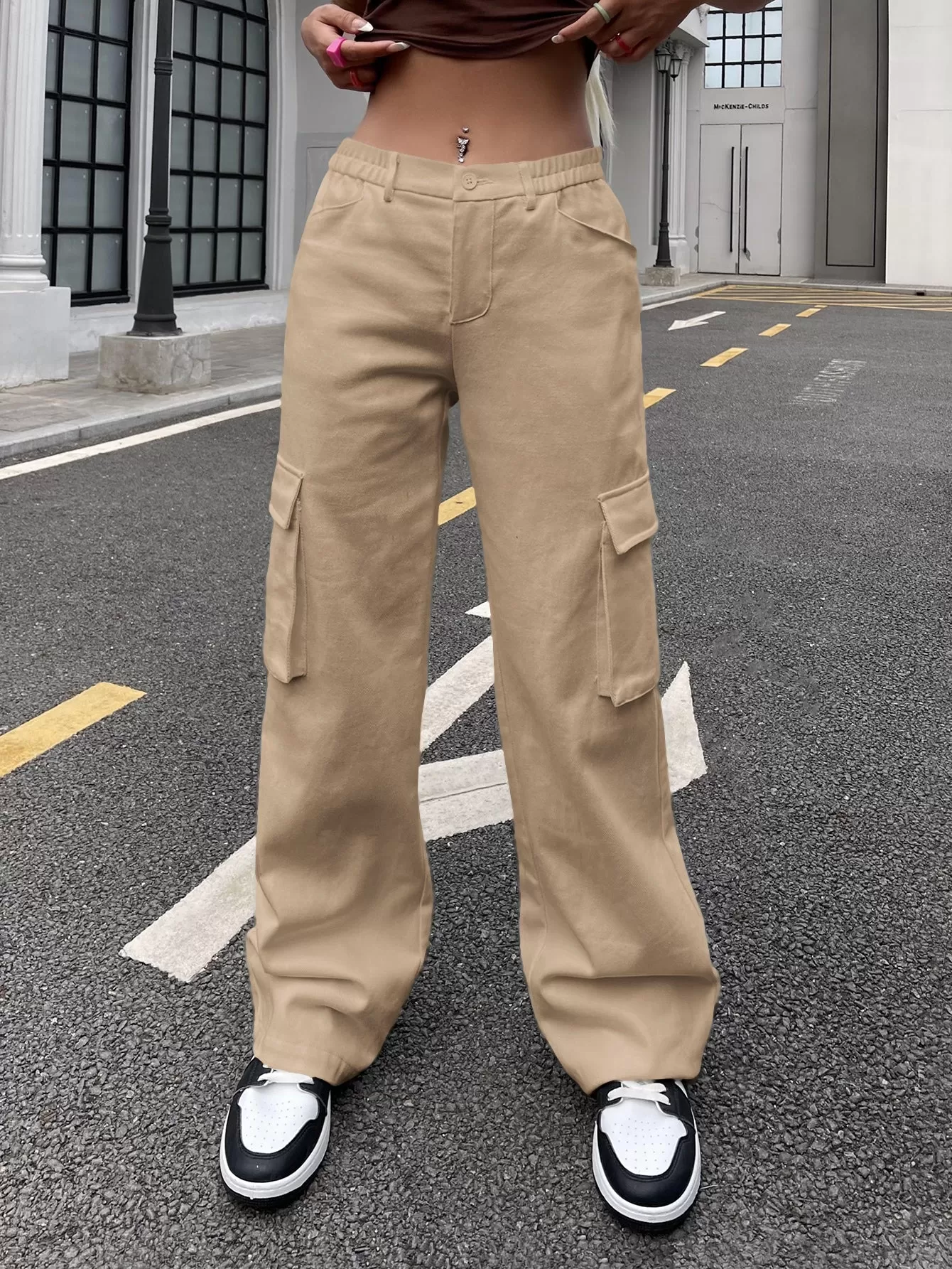 Flap Pocket Side Cargo Pants