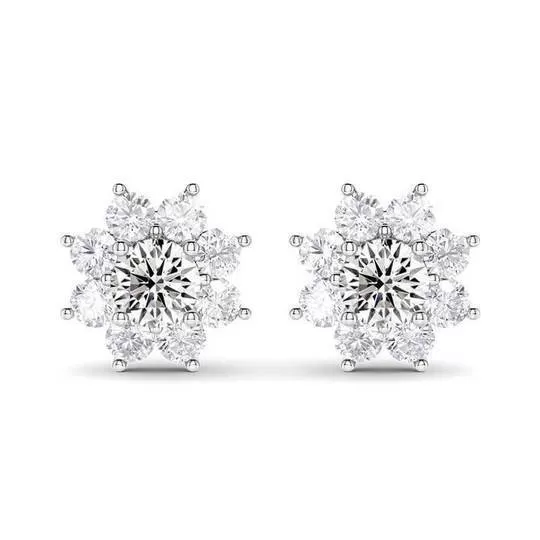 Flower Design Stud Earrings