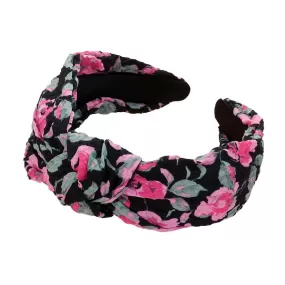 Flower Leaves Pattern Printed Knot Headband