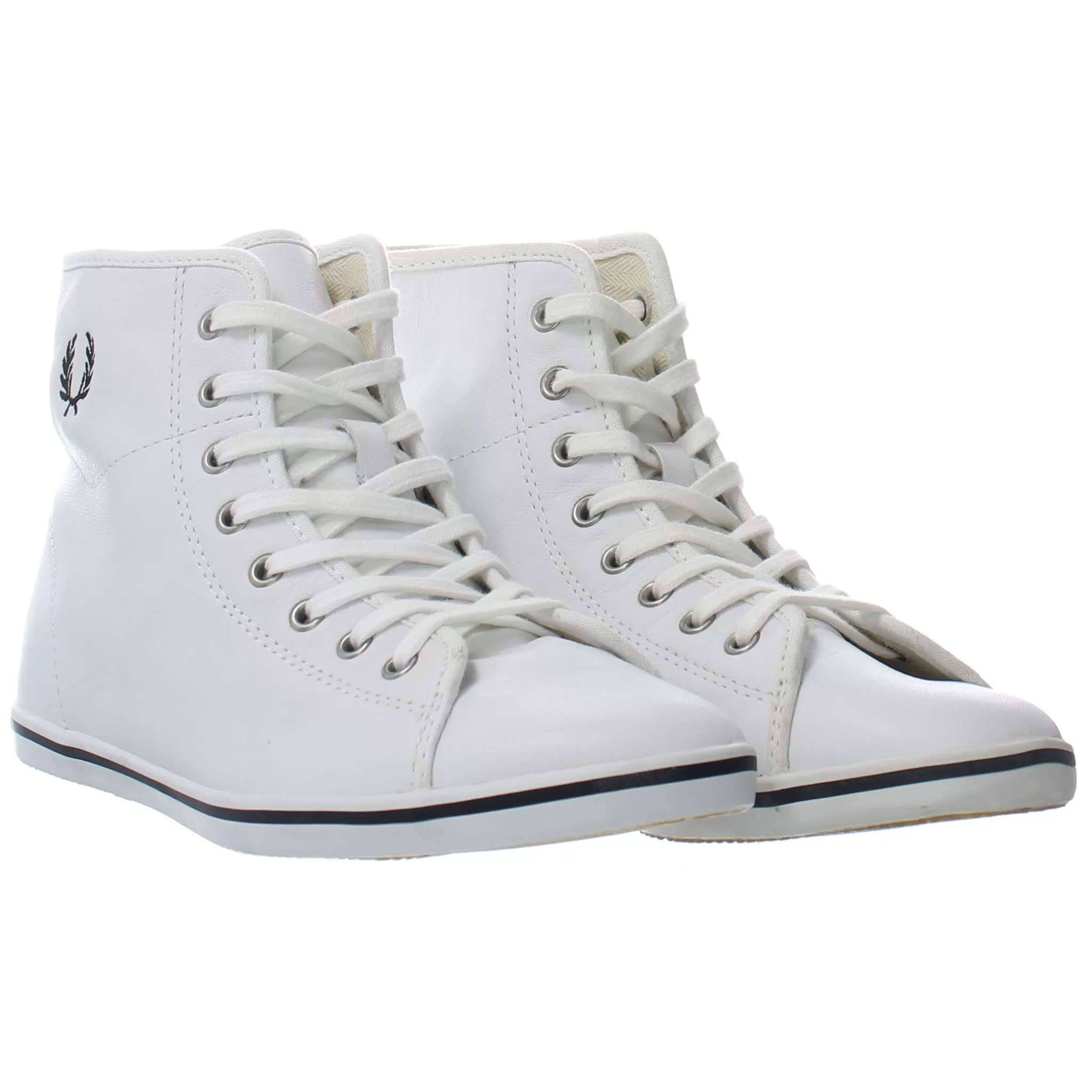 Fred Perry Hi Womens White Plimsolls