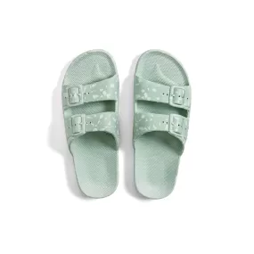 Freedom Moses Slides - White Terrazzo Sage