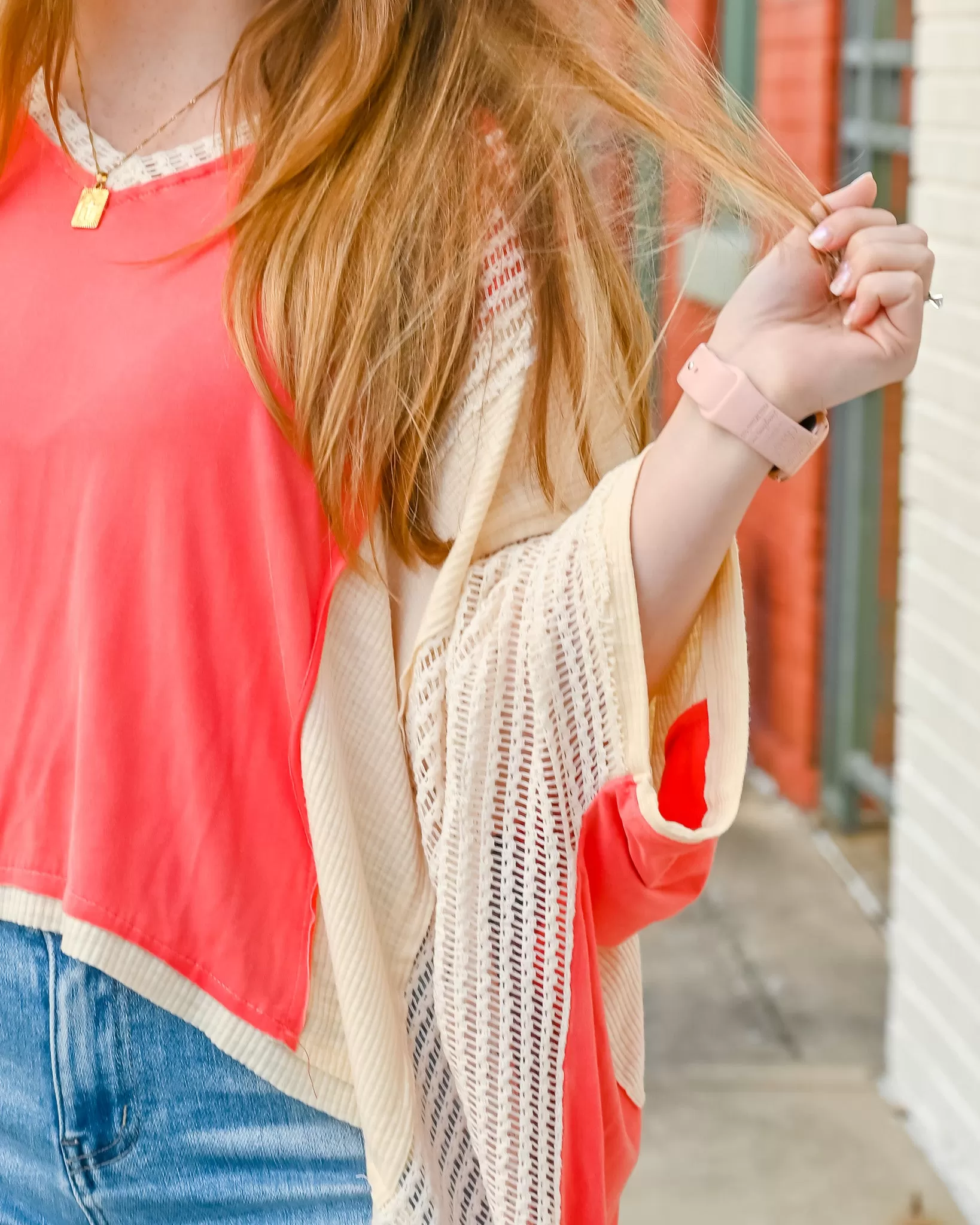 Georgia Peach Knit Top