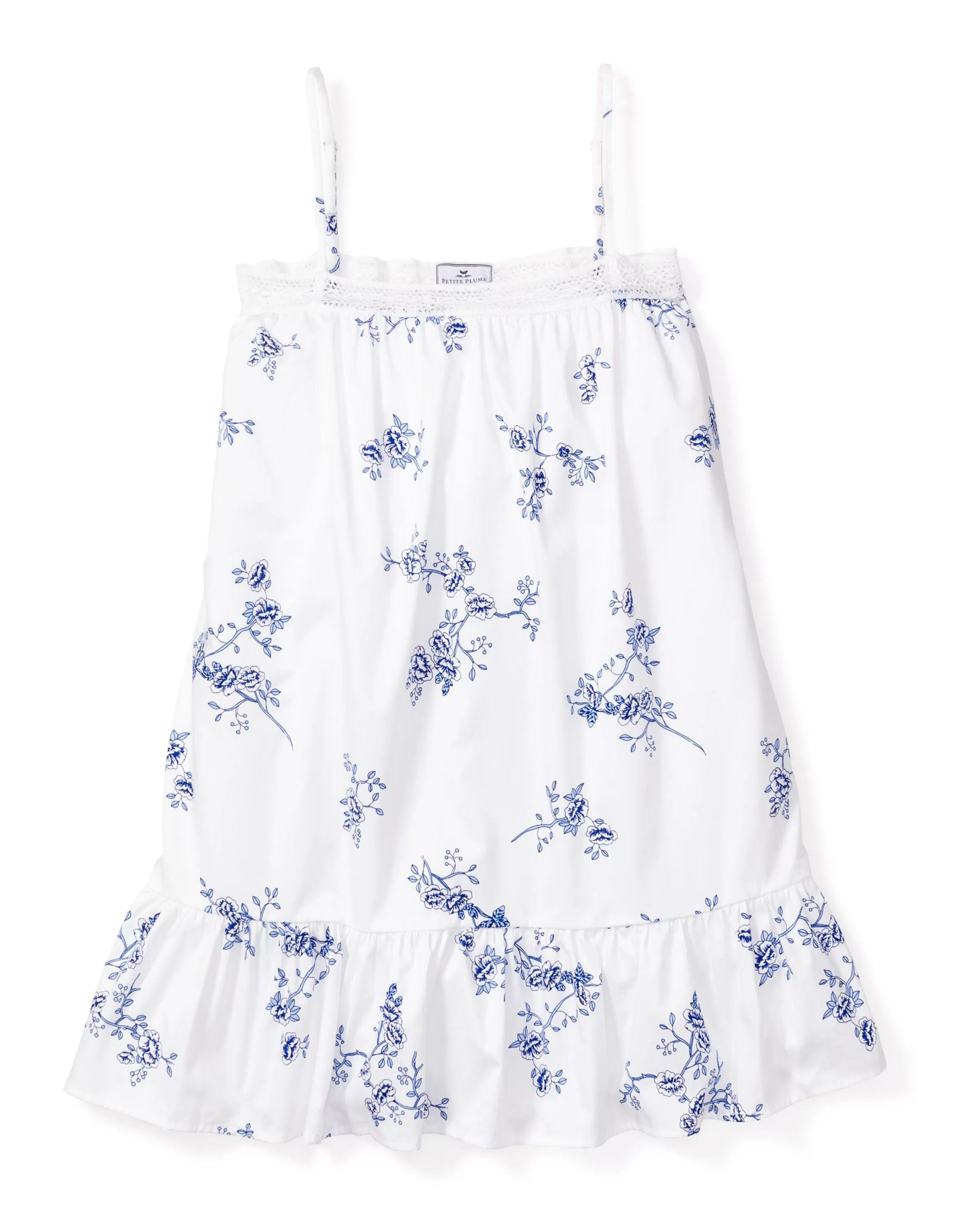 Girl's Twill Lily Nightgown | Indigo Floral