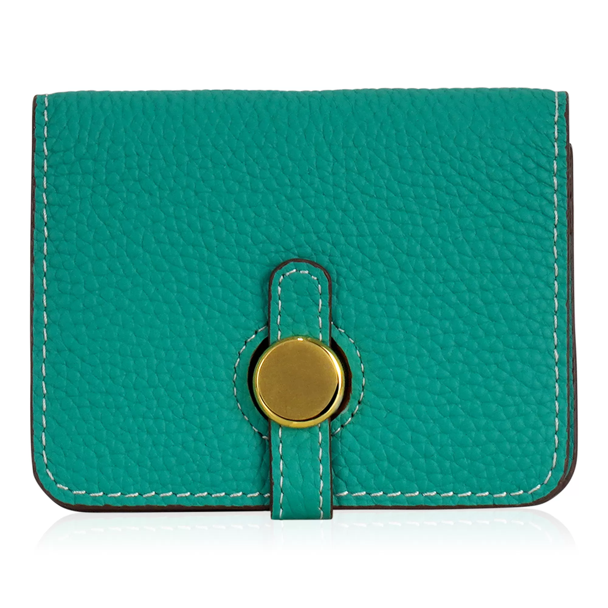 GOLD BUTTON FLAP CARD HOLDER