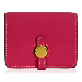 GOLD BUTTON FLAP CARD HOLDER