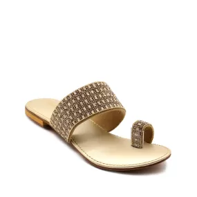 Golden Fancy Chappal 010113