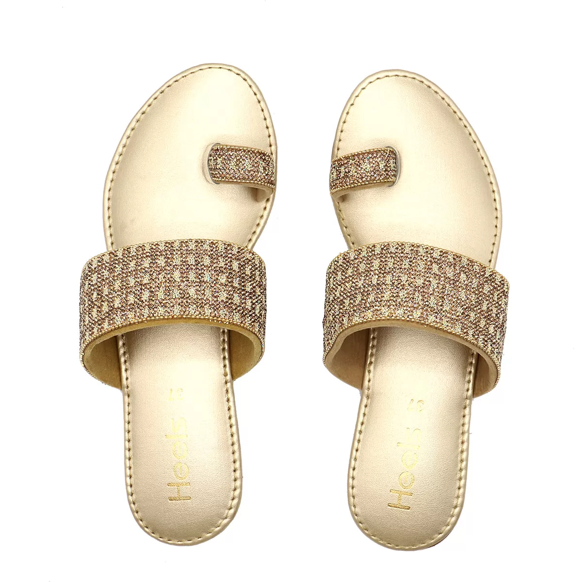 Golden Fancy Chappal 010113