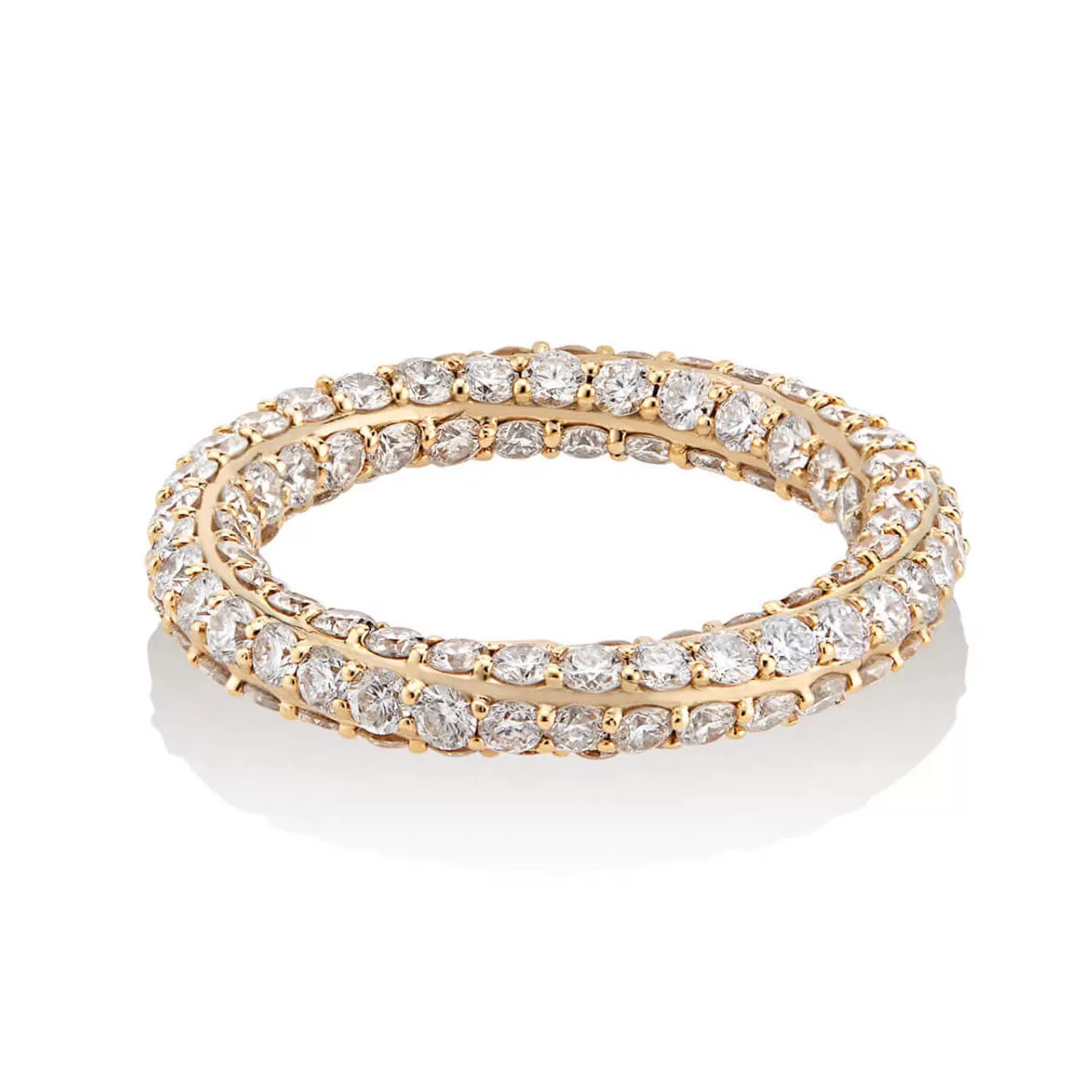 Golden Tone Twisted Eternity Band