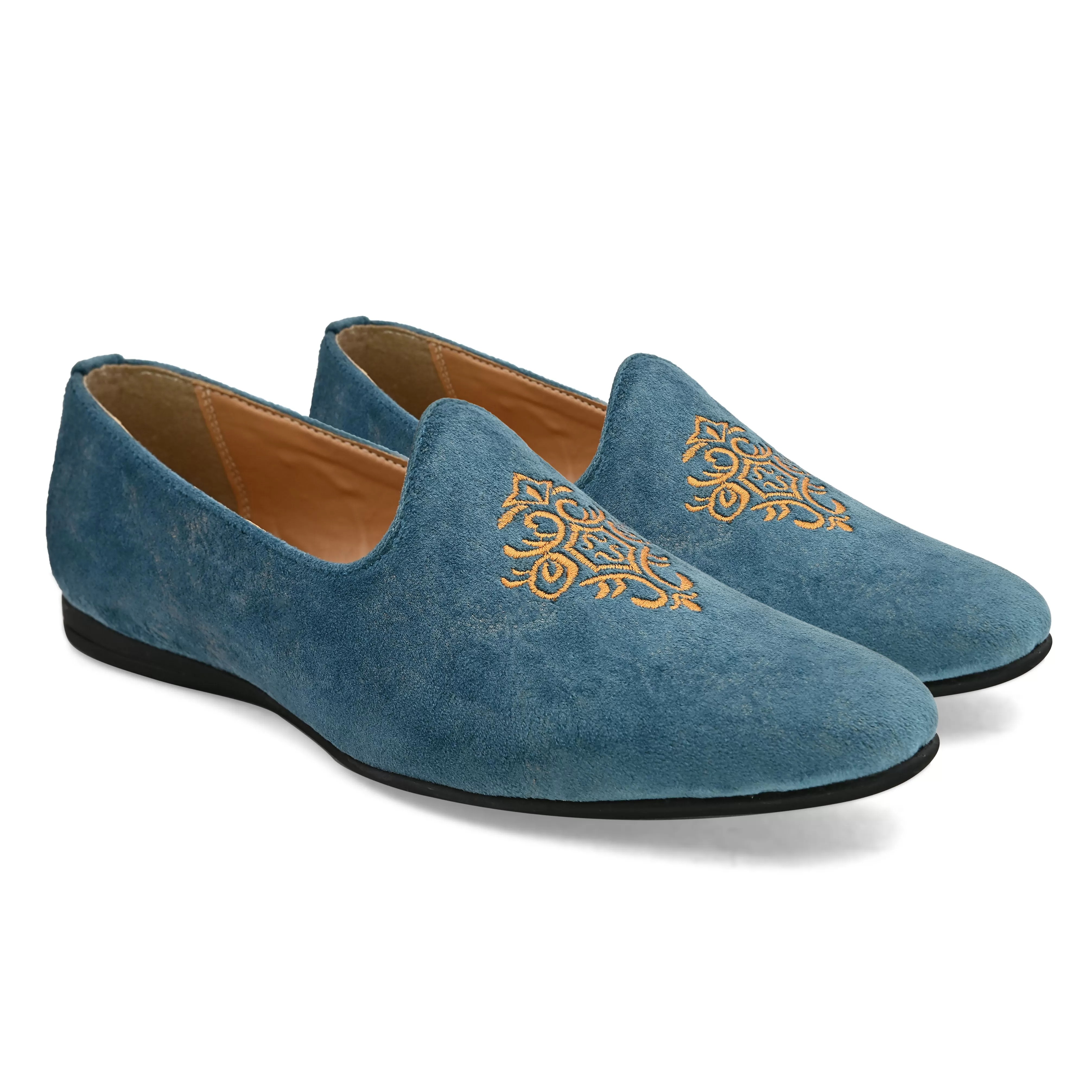 Grace Embroidered Blue Juttis