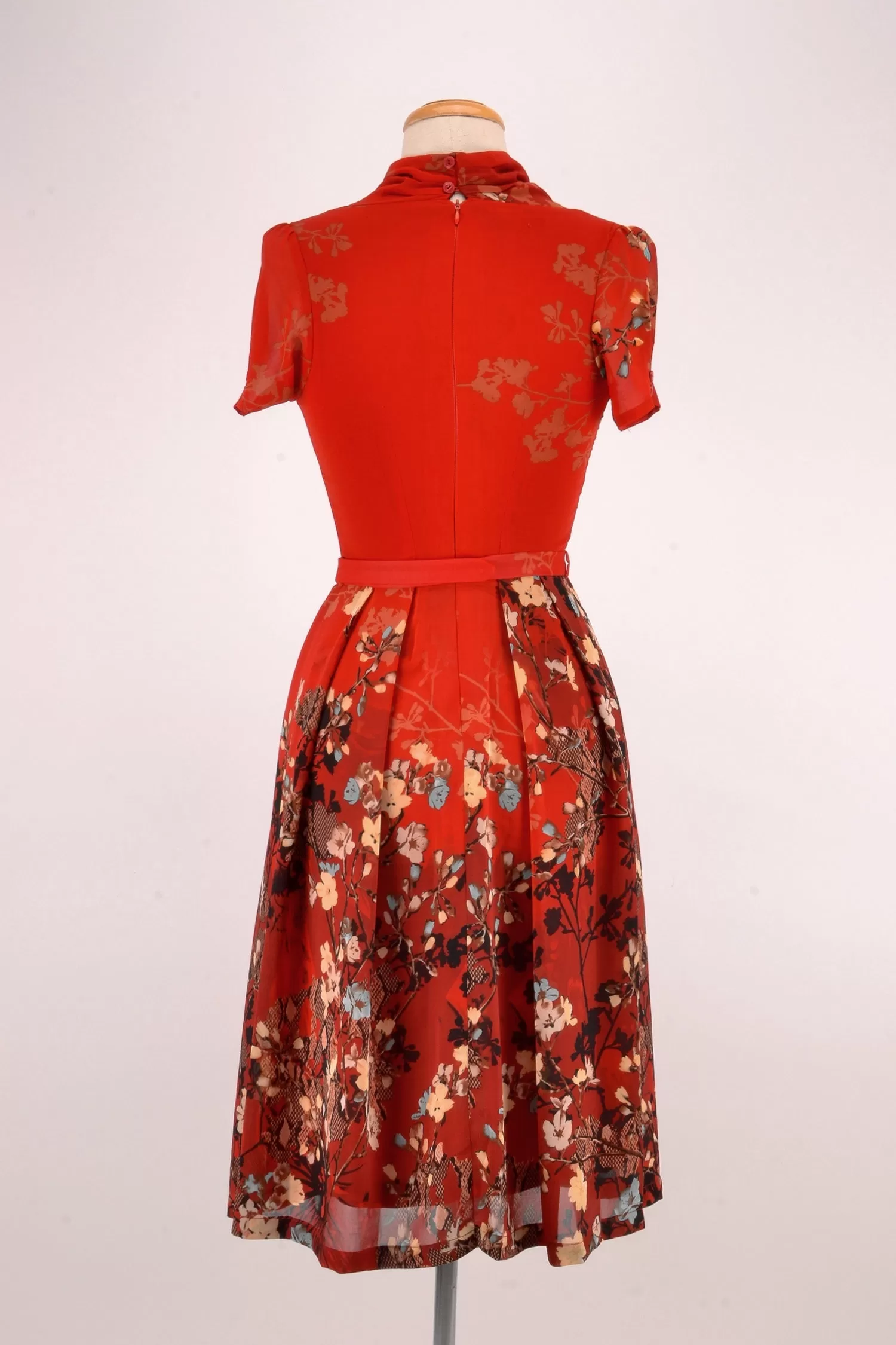 Grace Kelly Red Floral Dress