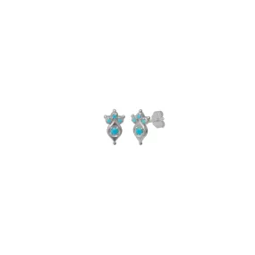 GRACE TURQUOISE STUDS SILVER