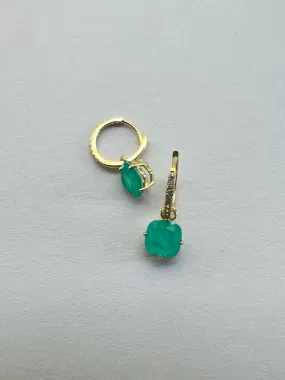 Green Drop Earrings | Seafoam