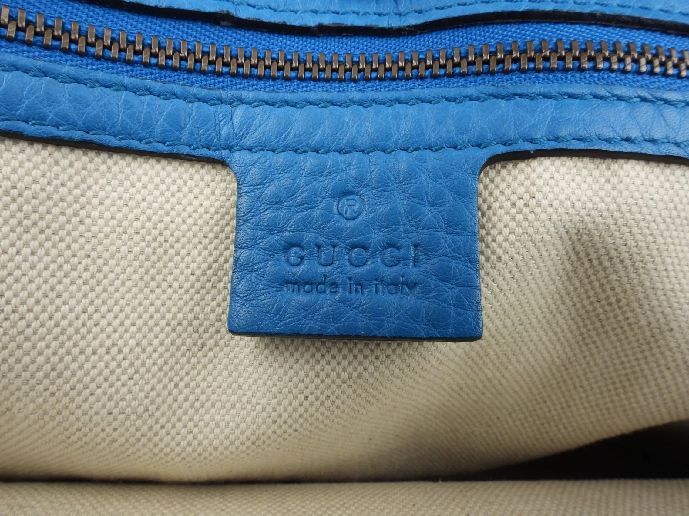 Gucci Turquoise Blue Calfskin Leather Marmont Shoulder Bag