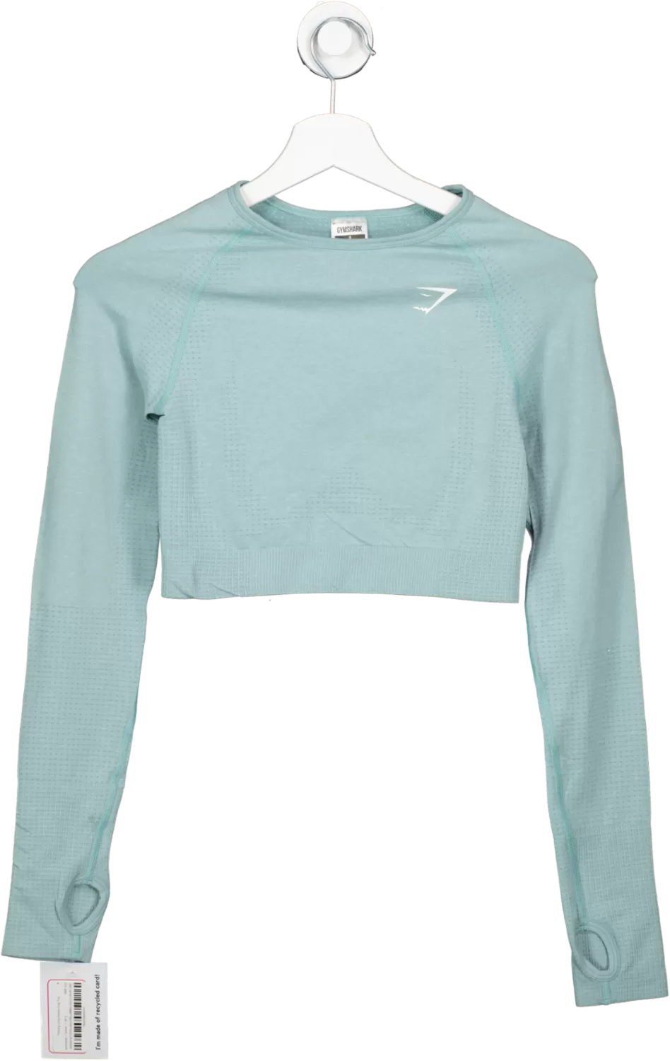 gymshark Green Training Long Sleeve Crop Top UK S