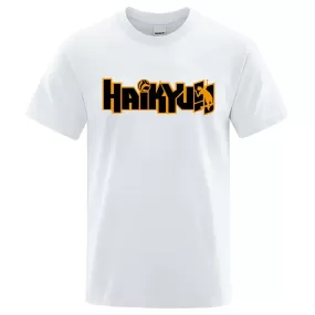 Haikyuu Summer Hip Hop Anime Letter Men's T-Shirt