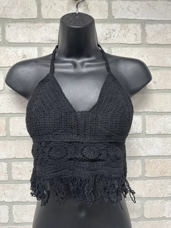 Halter - Crochet - Black