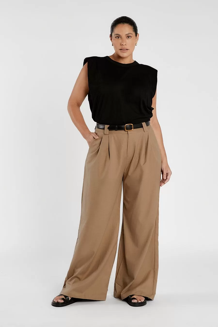 HARLEY LATTE WOOL BLEND PANT