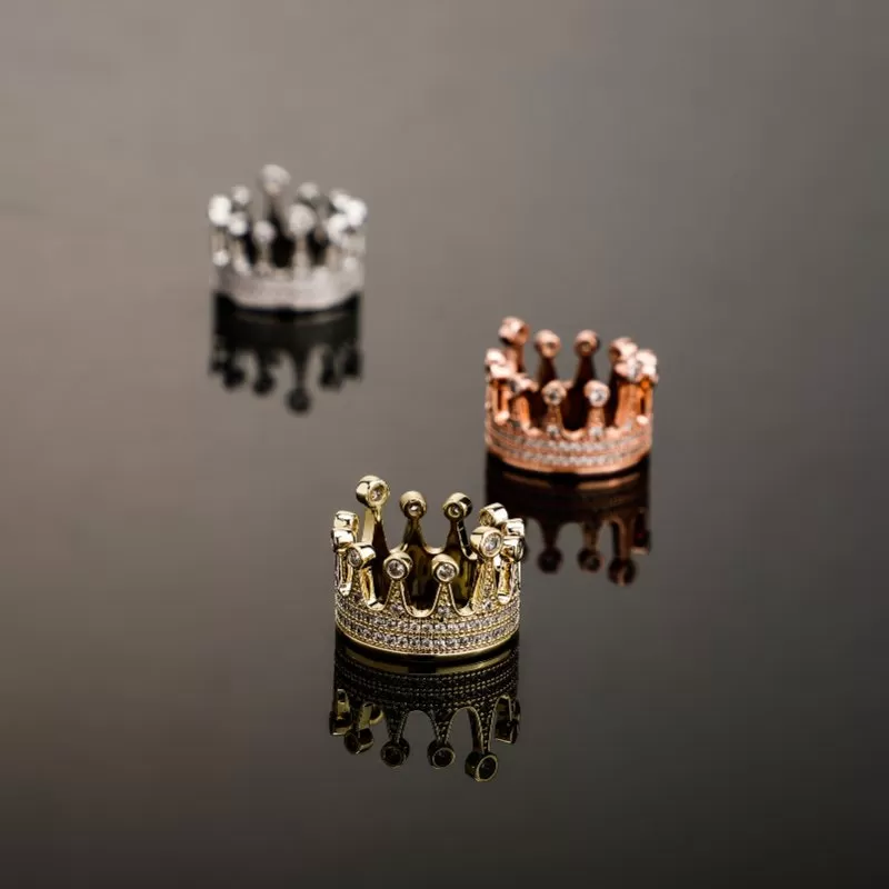 Hip Hop Crown Full Zirconium Ring