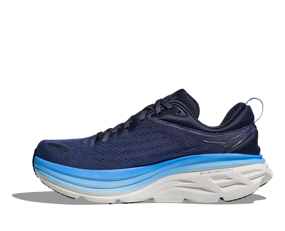 'HOKA' Men's Bondi 8 - Outer Space / All Aboard (Wide)