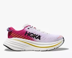 'HOKA' Women's Bondi X - Blanc De Blanc / Pink Yarrow