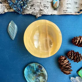 Illuminating Yellow Calcite dish