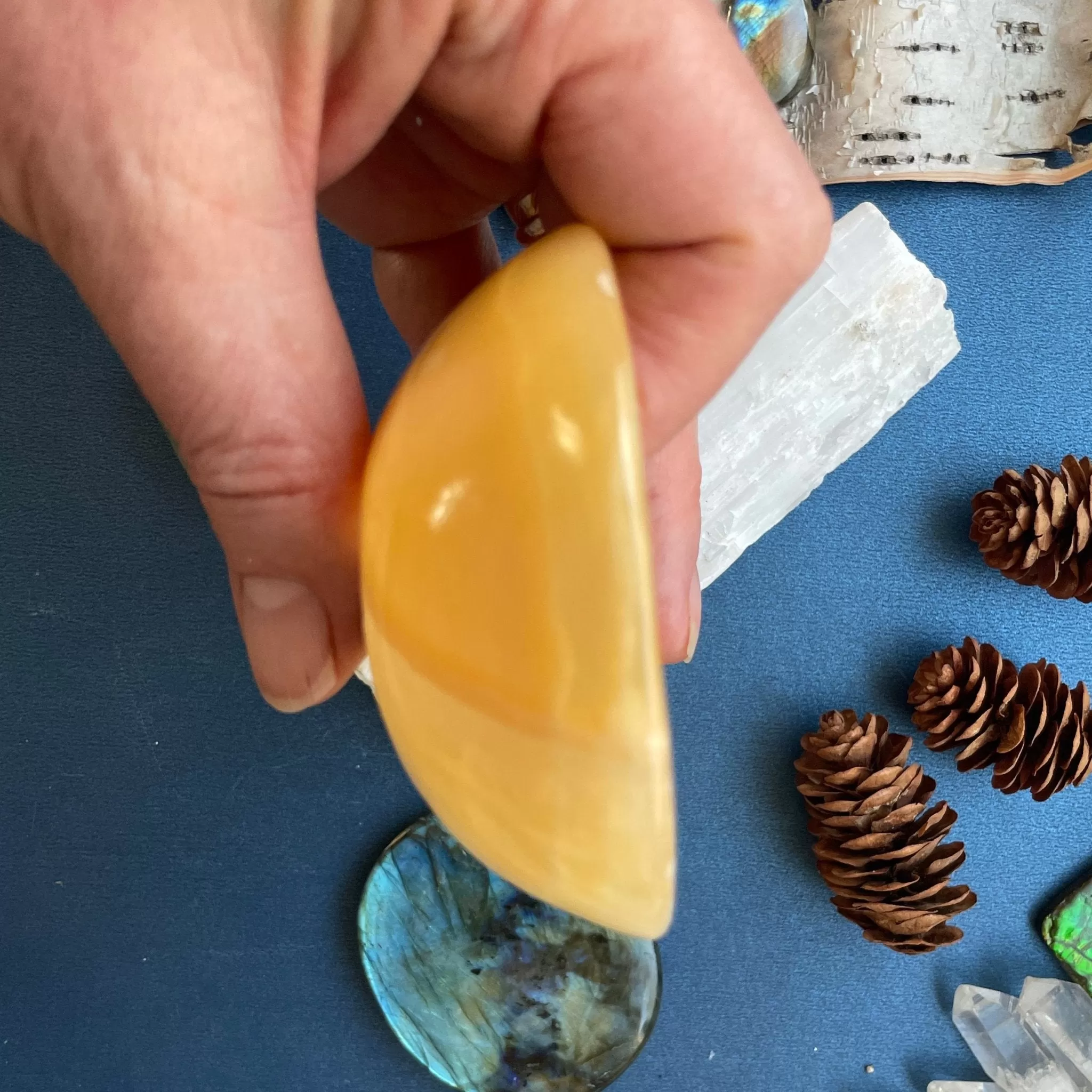 Illuminating Yellow Calcite dish