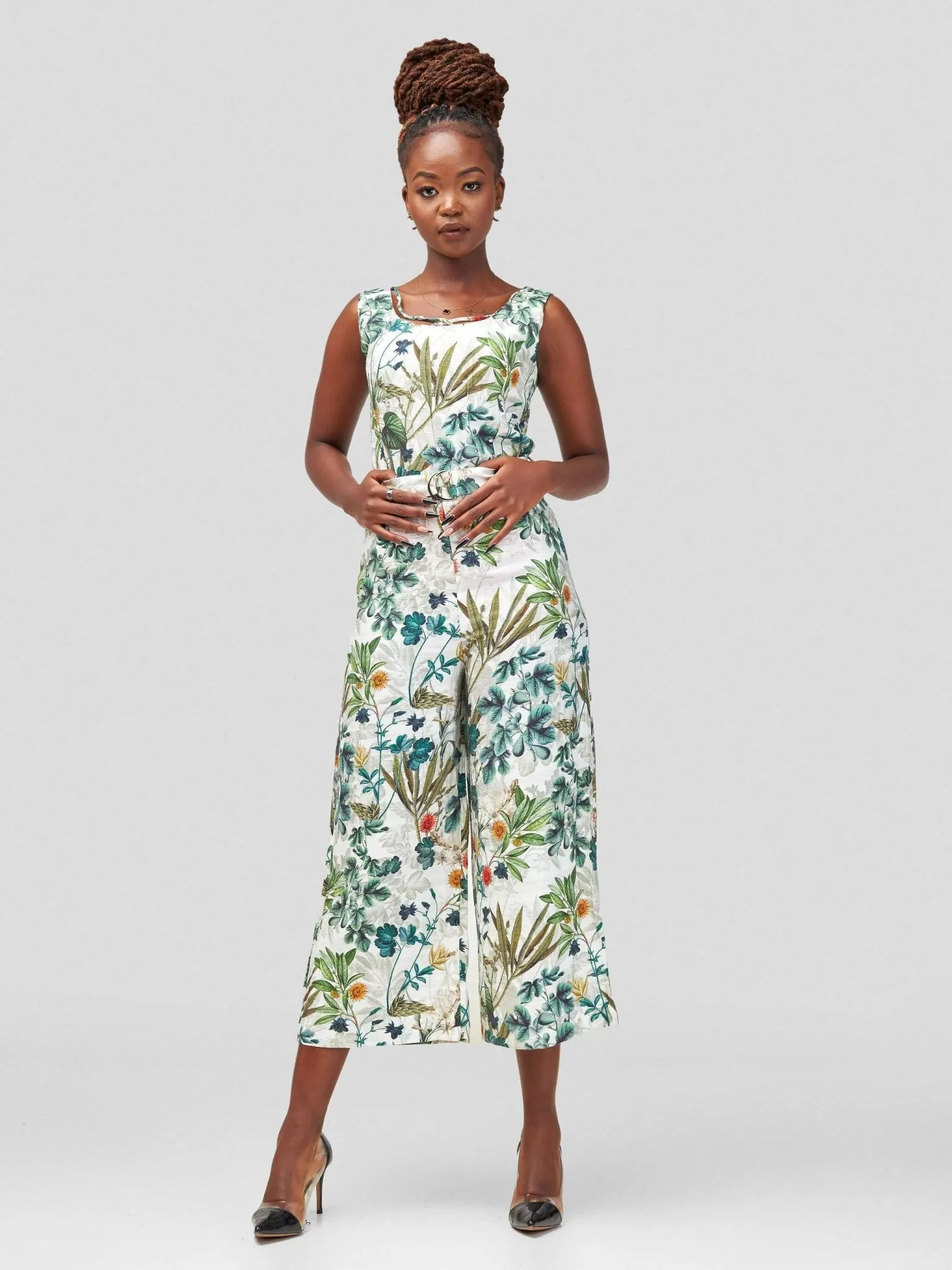 Immaculate Chic Jumpsuit - Green Floral