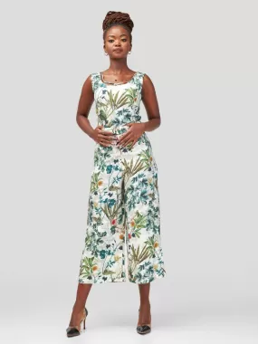 Immaculate Chic Jumpsuit - Green Floral