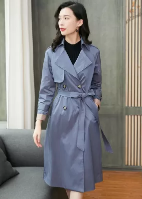 Ingrid Custom Size Double Breasted Belt Trench Coat