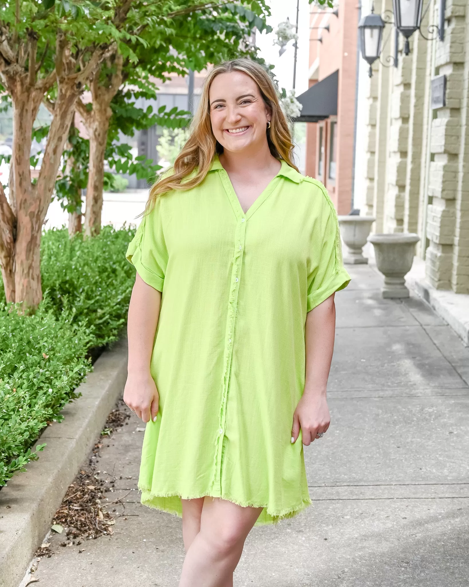 Island Life Linen Shirt Dress