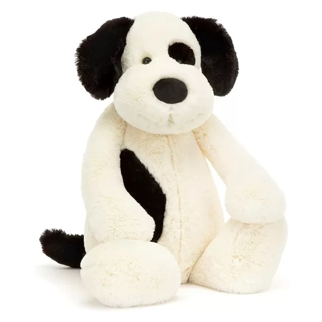 Jellycat Bashful Black   Cream  Puppy - Really Big