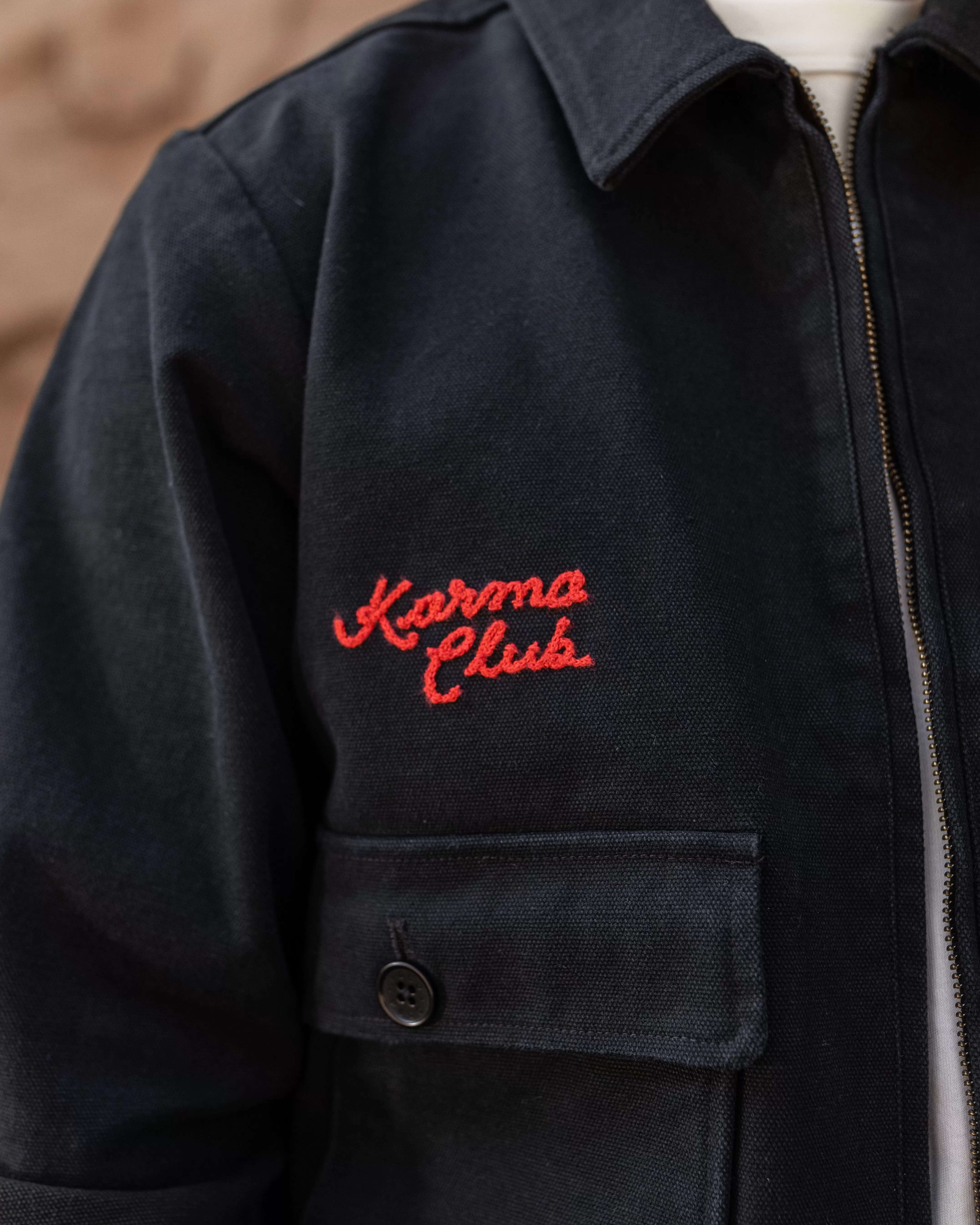 Karma Club Road Jacket - Washed Black