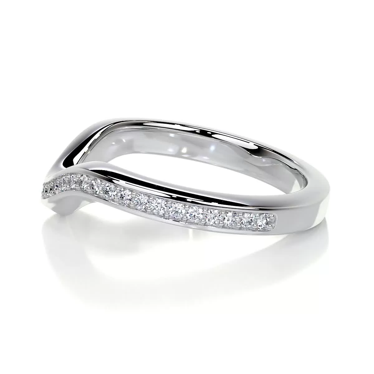 Lucy Diamond Wedding Ring   (0.30 Carat) -18K White Gold