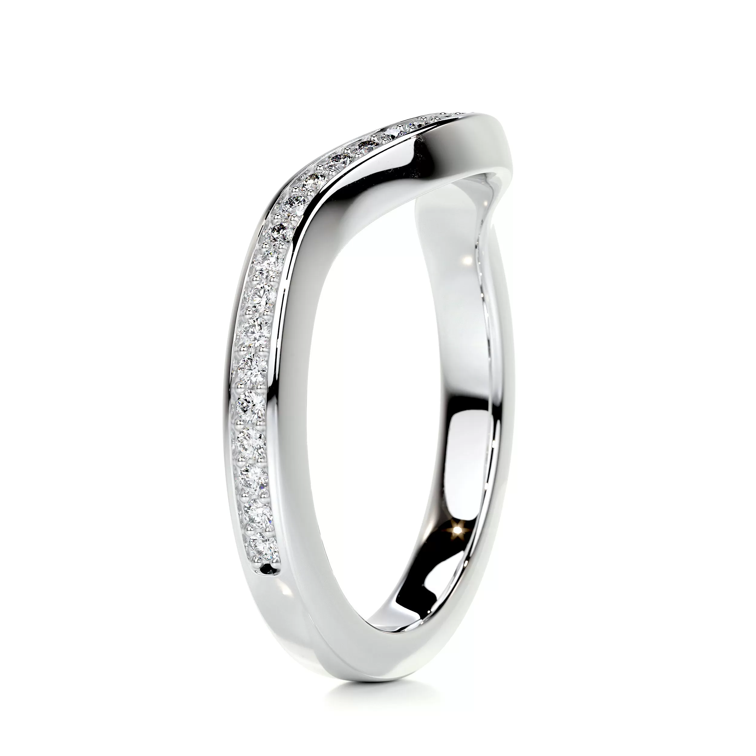 Lucy Diamond Wedding Ring   (0.30 Carat) -18K White Gold