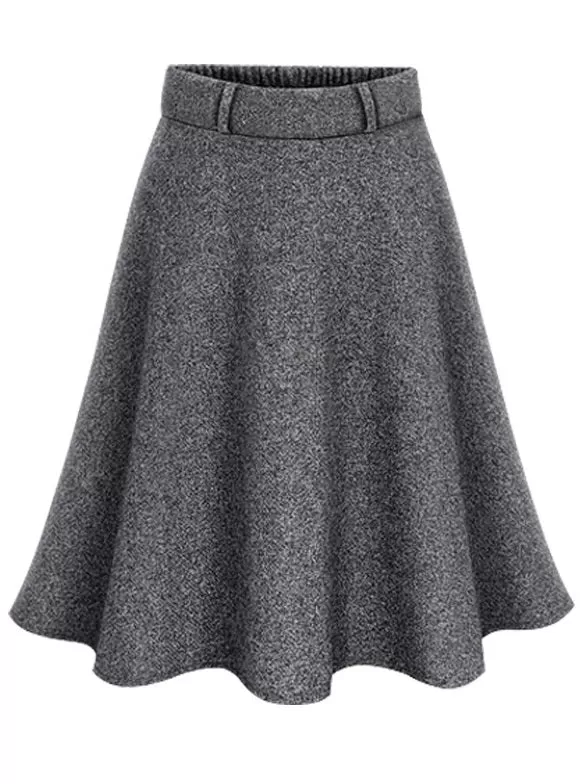 Marie-Ange Woolen Swing Skirt