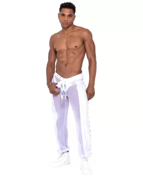 Mens Pride Vinyl Mesh & Mesh Joggers