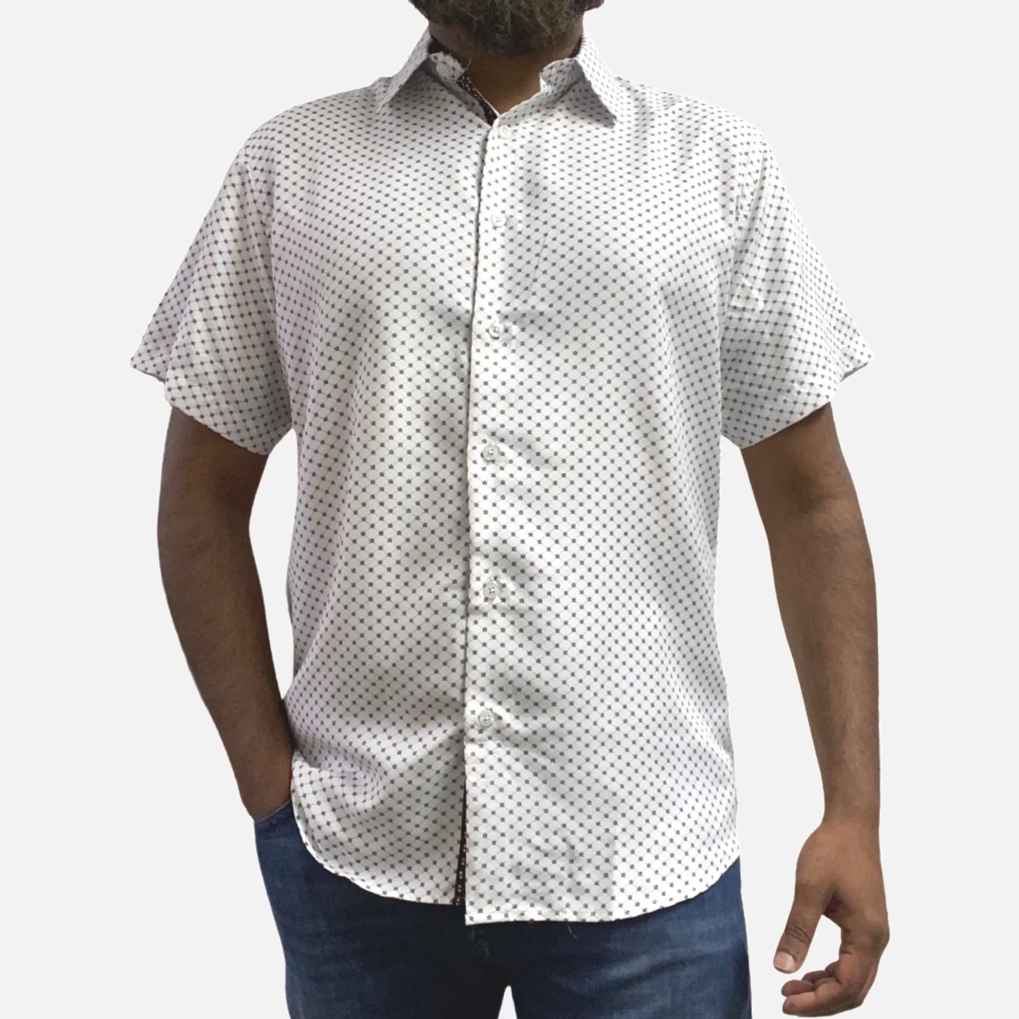 Mens White Short Sleeve Summer Shirt MS2289 | Slim Fit