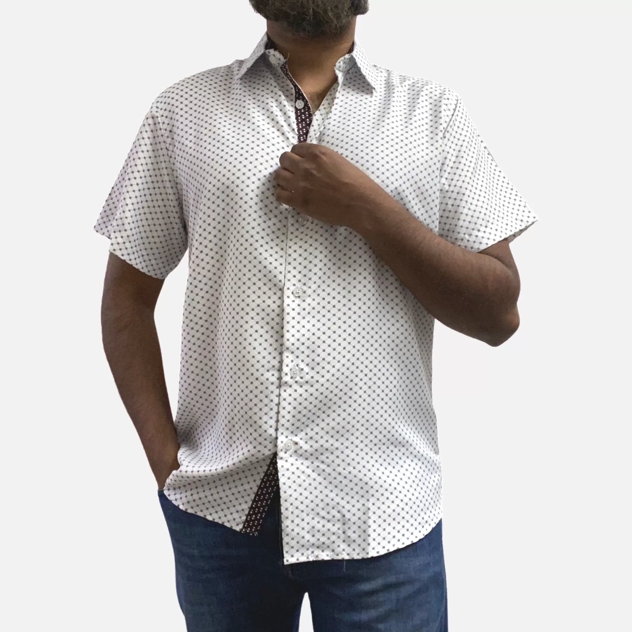 Mens White Short Sleeve Summer Shirt MS2289 | Slim Fit