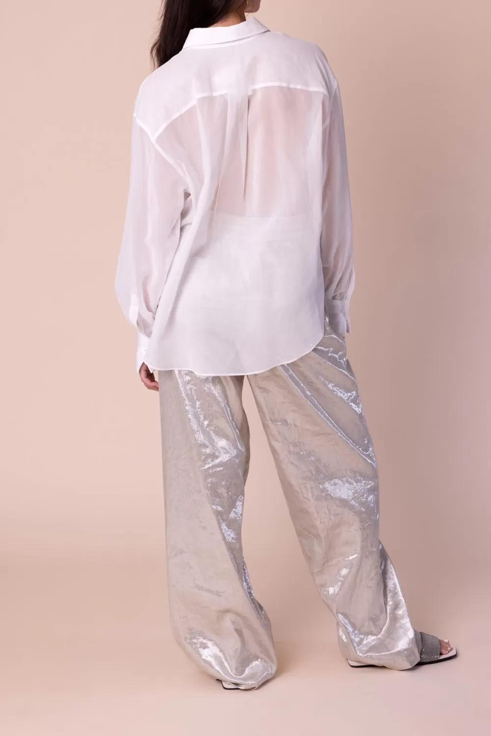 Metallic Drawstring Pant