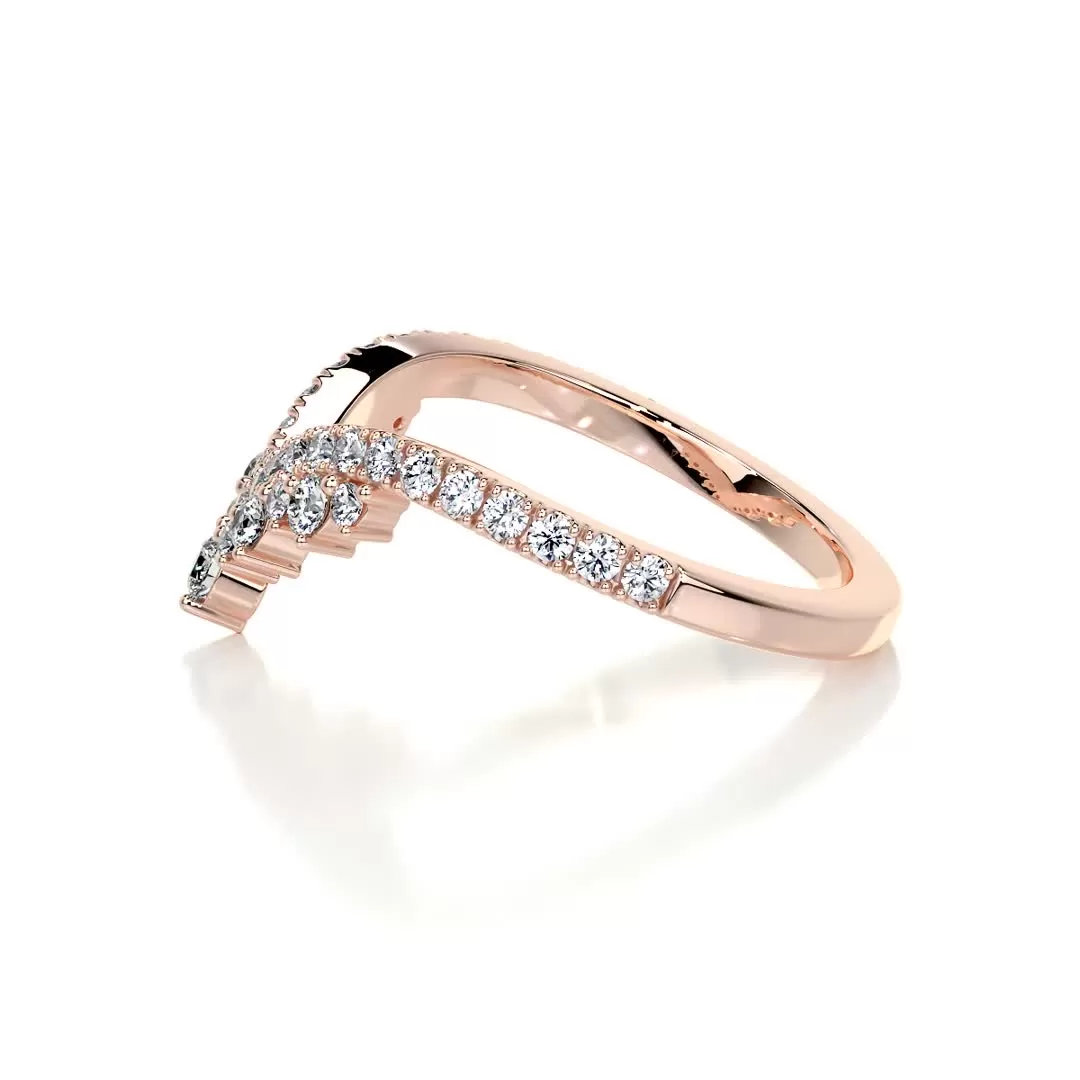 Mia Diamond Wedding Ring   (0.50 Carat) -14K Rose Gold