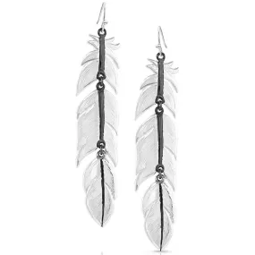 Montana Silversmiths Midnight Magic Feather Earrings