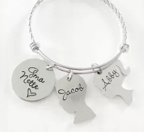 Mother's Bracelet - Handstamped