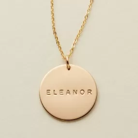 Name Disc Necklace